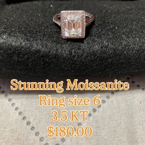 Elegant Silver Moissanite Ring